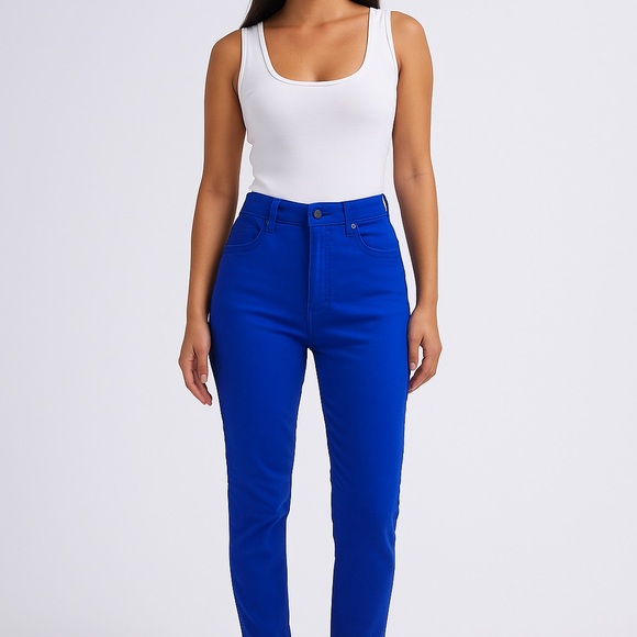 Old Navy The Rock Star Vibrant Blue Pants skinny size 8 - Picture 3 of 12